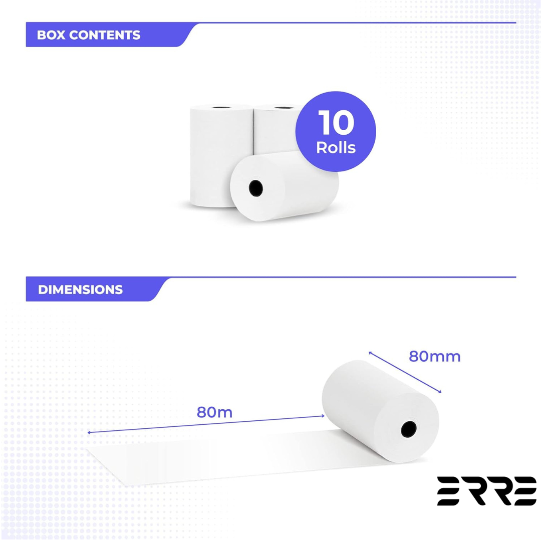 Rotoli per registratori Cassa 80x80 - Erre