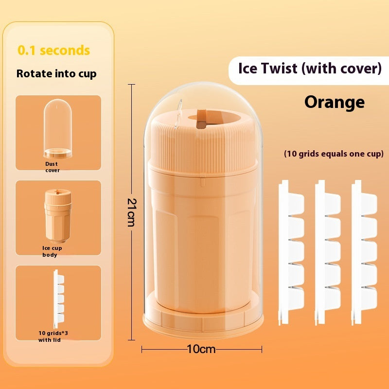 Twisting Ice Cup Rotating Release Ice Cube Trays Rotation With Cover Ice Block Mold For Freezer Home Refrigerator Storage - Erre