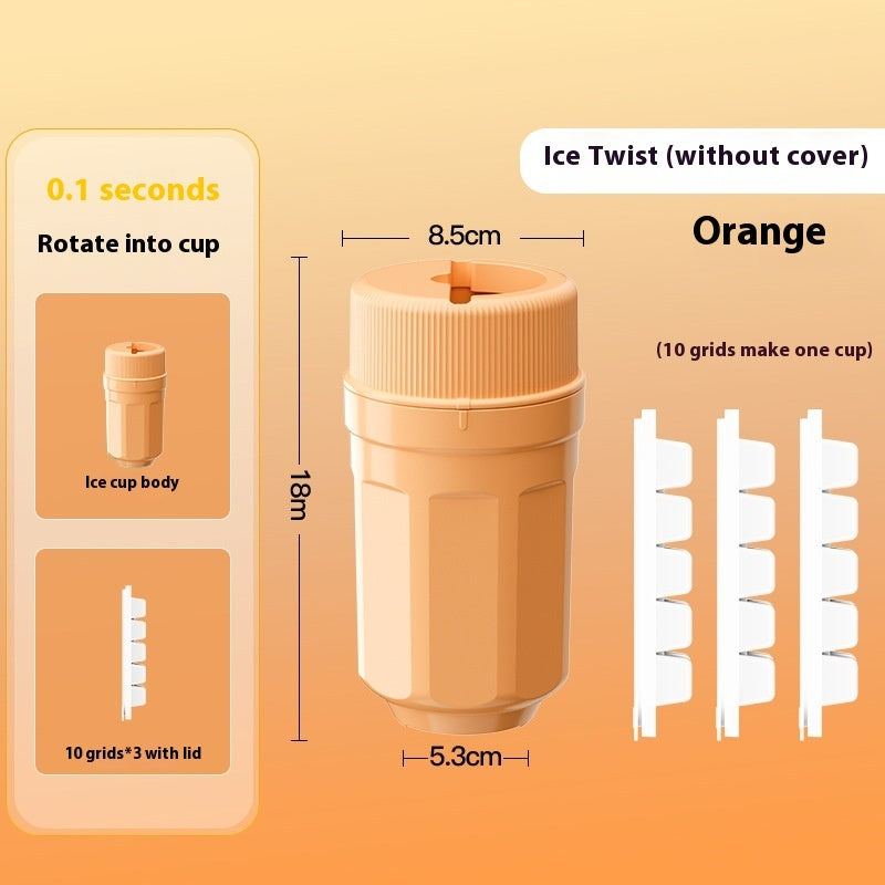 Twisting Ice Cup Rotating Release Ice Cube Trays Rotation With Cover Ice Block Mold For Freezer Home Refrigerator Storage - Erre