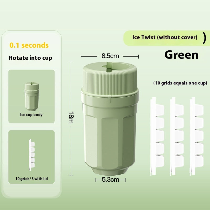 Twisting Ice Cup Rotating Release Ice Cube Trays Rotation With Cover Ice Block Mold For Freezer Home Refrigerator Storage - Erre