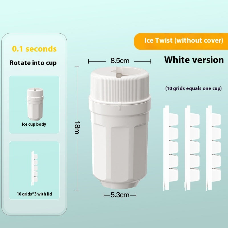Twisting Ice Cup Rotating Release Ice Cube Trays Rotation With Cover Ice Block Mold For Freezer Home Refrigerator Storage - Erre