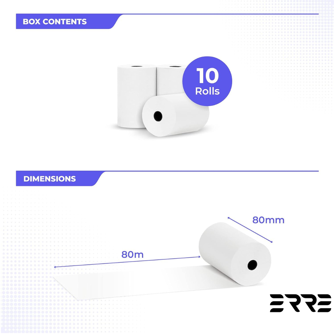 Rotoli per registratori Cassa 80x80